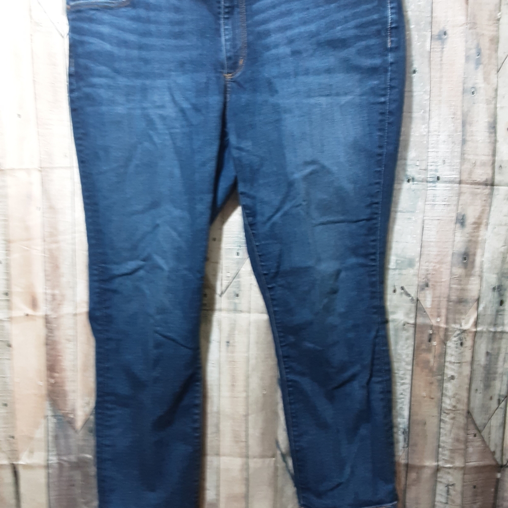 LOFT Dark Blue Straight Leg Jeans